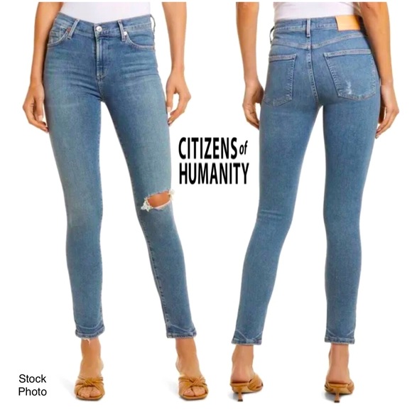 Citizens of Humanity Rocket Ankle Distressed Skinny Jeans (25) - Picture 1 of 16